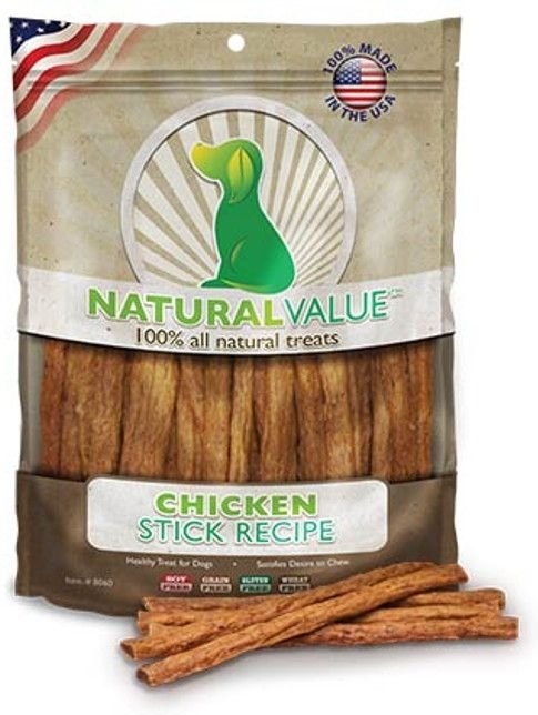 Loving Pets Natural Value Chicken Dog Jerky Treat， 14-oz bag