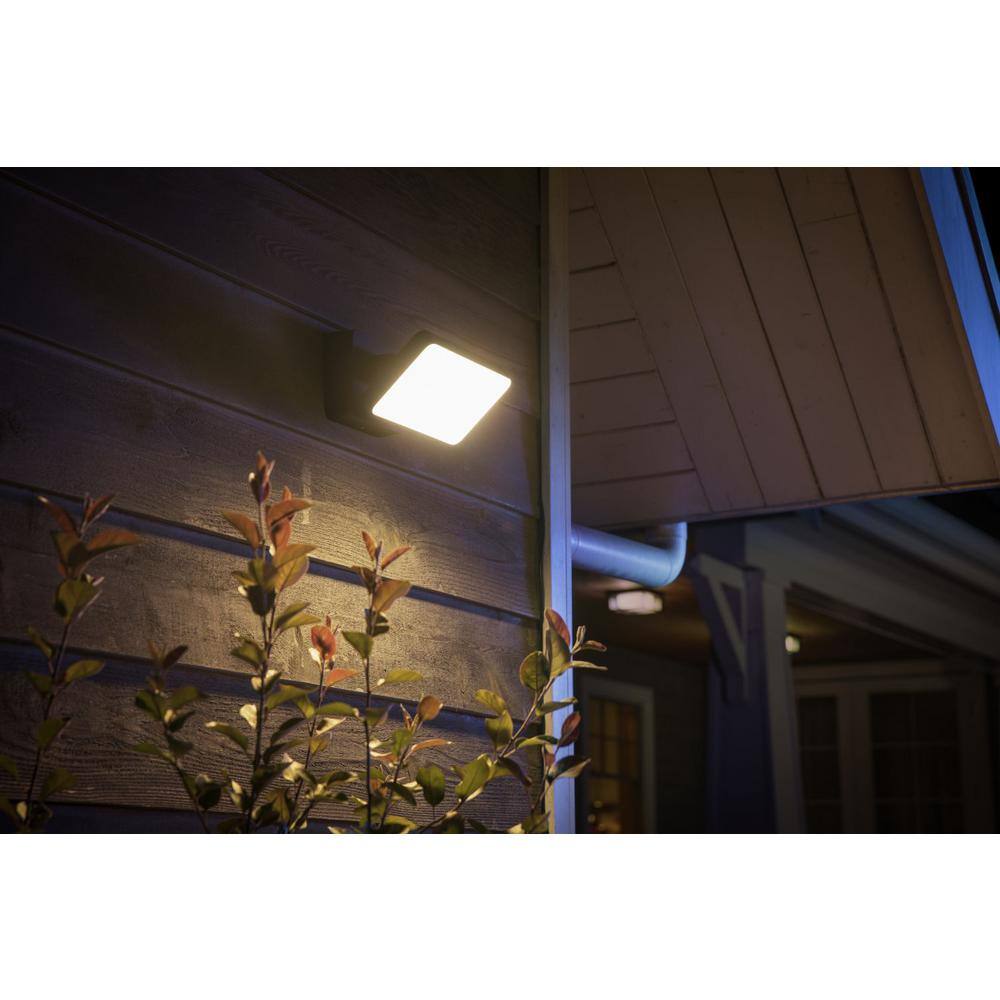 Philips Hue Welcome Outdoor Smart Flood Light Soft White (2700K) Integrated LED (1-Pack) 1743630V7