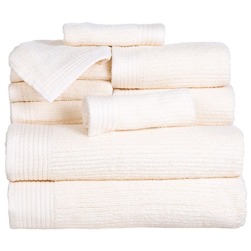 Portsmouth Home Ribbed Cotton 10-piece Bath Towel Set