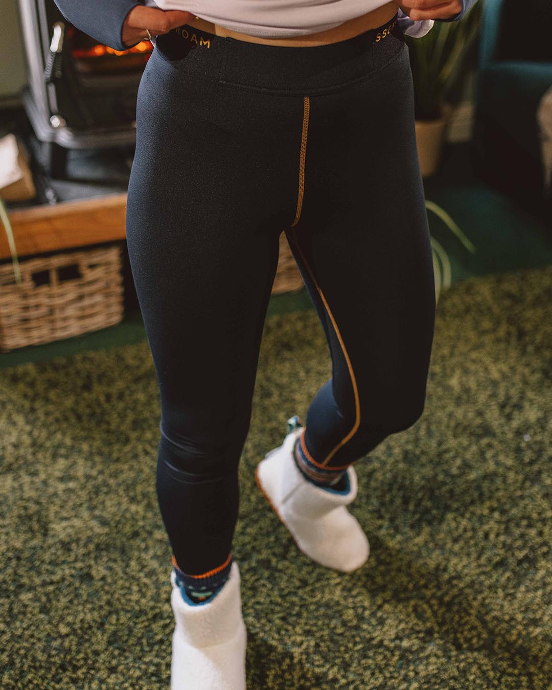 Blossom Recycled Base Layer Leggings - Deep Navy