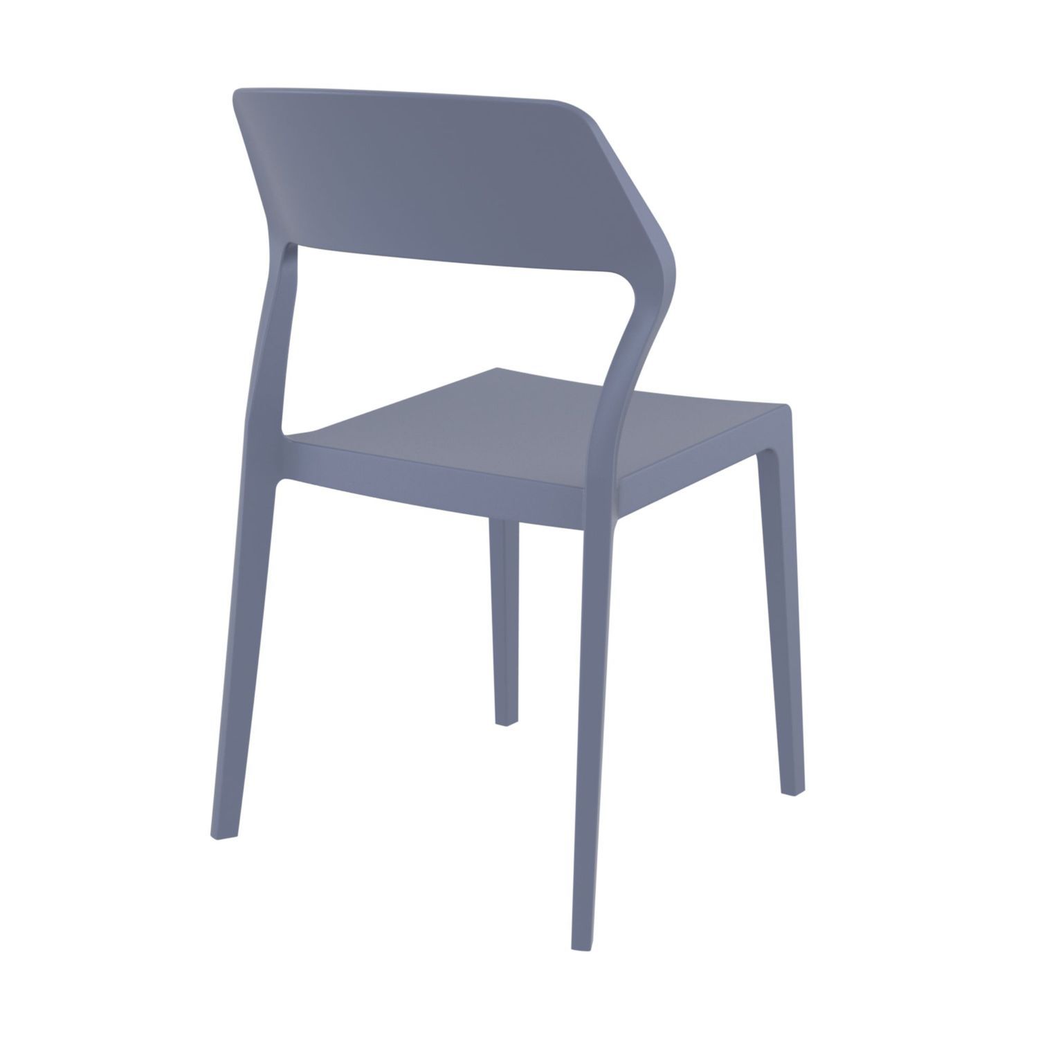 32.75 Gray Solid Patio Dining Chair