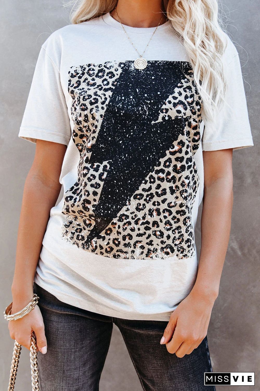 KarliDress Need For Speed Leopard Bolt Tee P12656