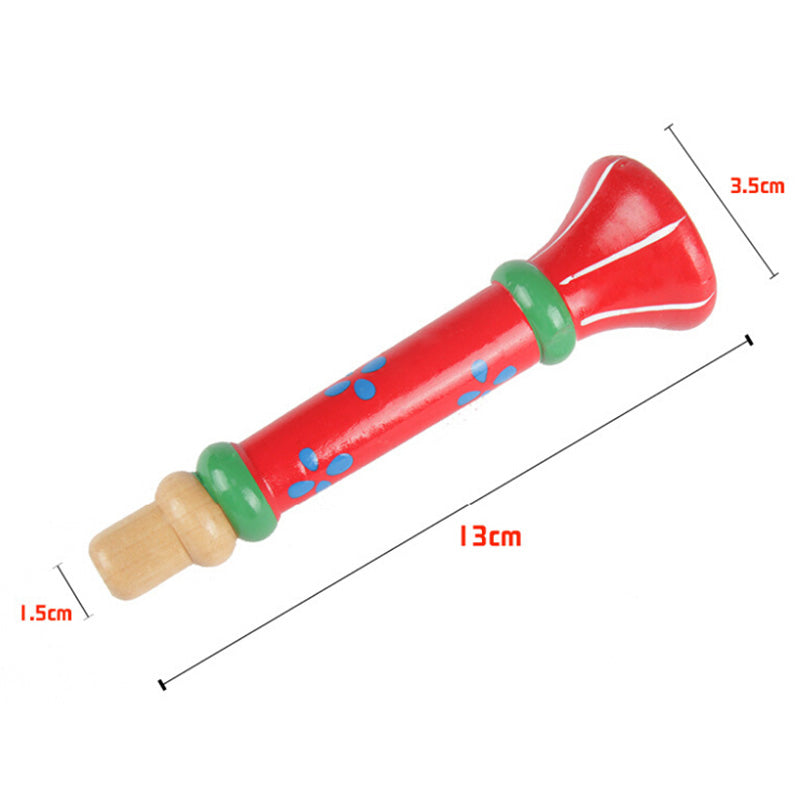 Baby Wooden Small Horn Whistle Musical Toys Gift Colorful Developmental Toy For kids and children music instrumental toys