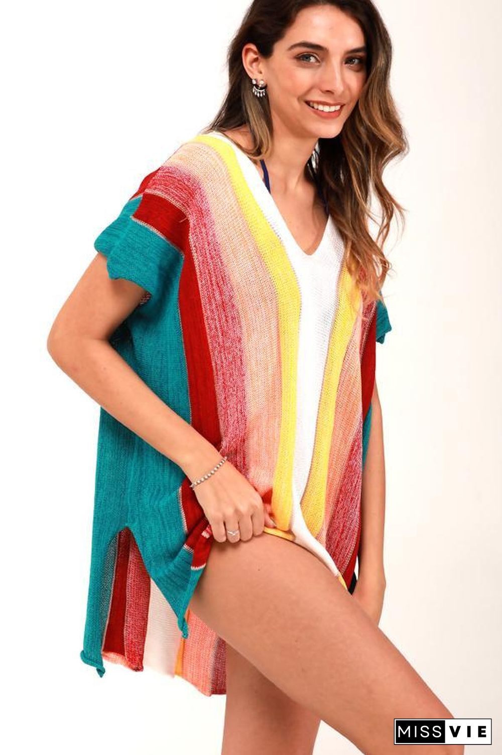 Rainbow Style Crochet Cover-Up