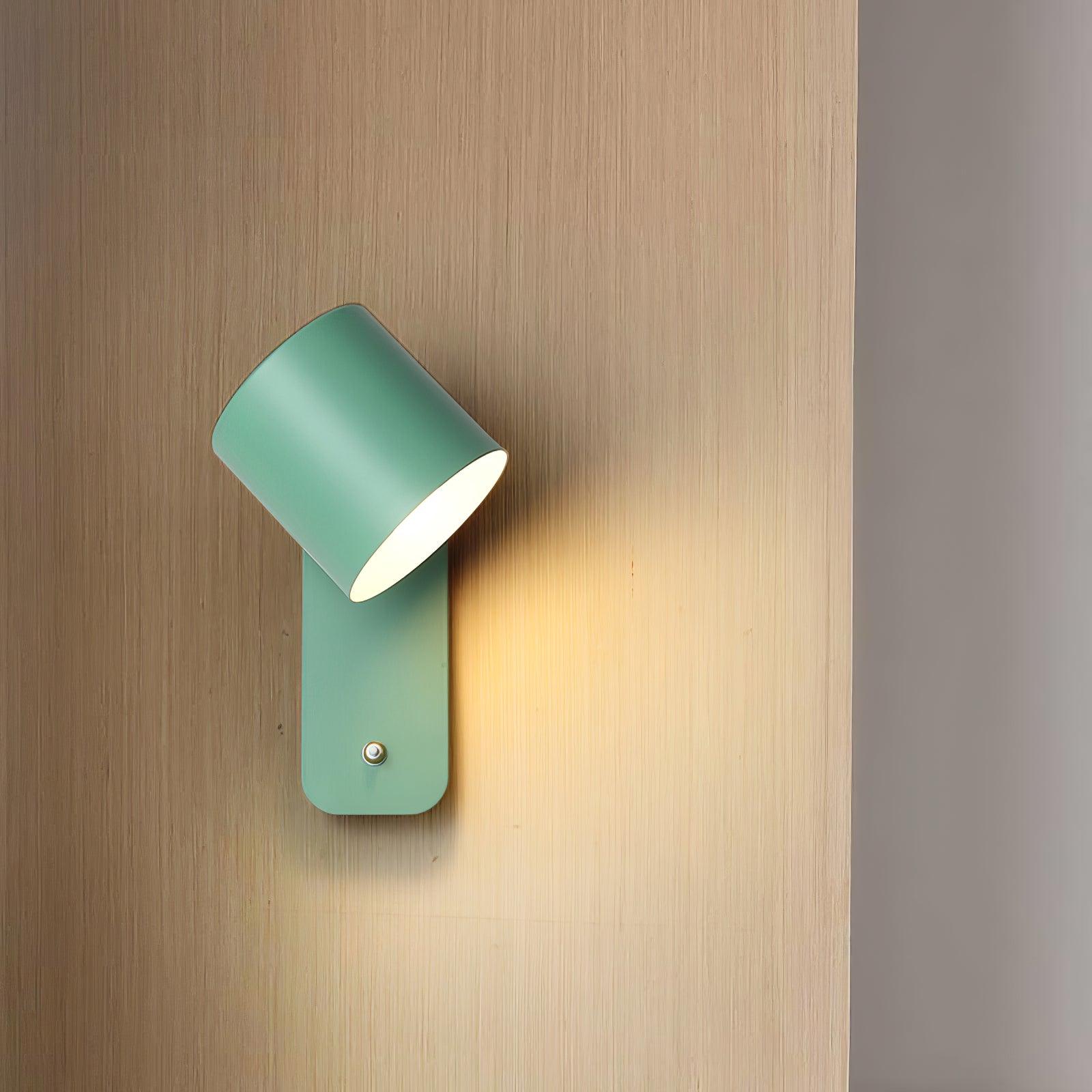 Rotatable Cylinder Plug-in Wall Lamp