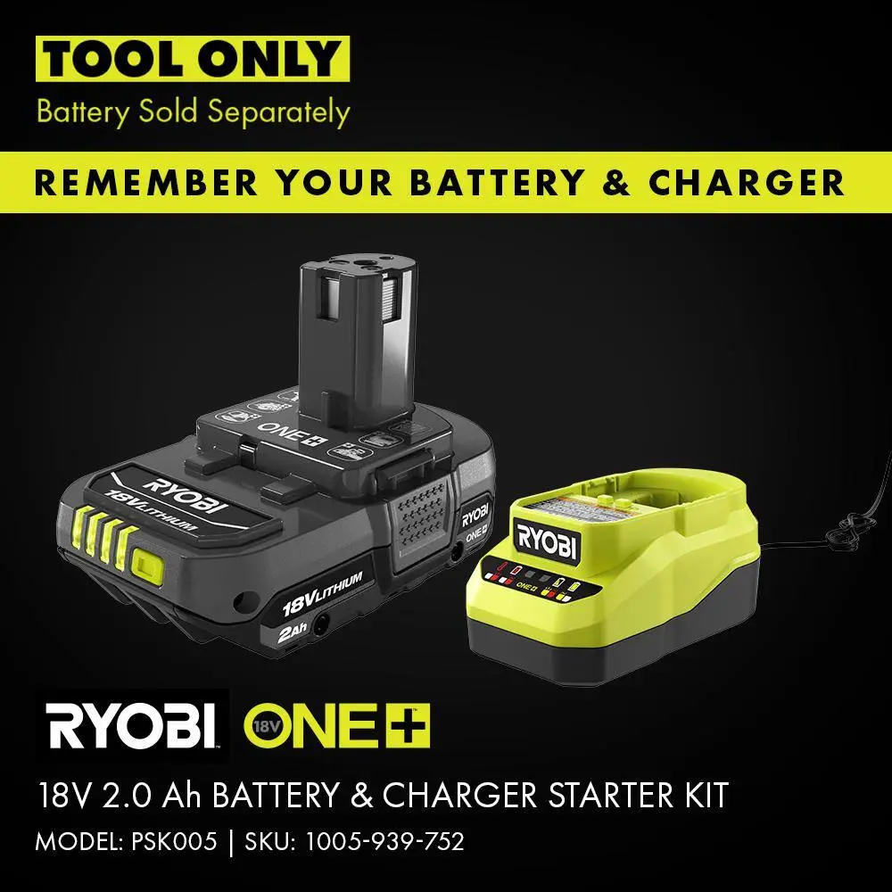 RYOBI ONE+ 18V Cordless 2-Tool Combo Kit with Compact Fixed Base Router and 5 in. Random Orbit Sander (Tools Only) PCL424B-PCL406B