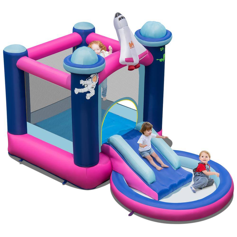 Costway Inflatable Space-themed Bounce House Kids 3-in-1 Bounce Castle Blower Excluded NP10673