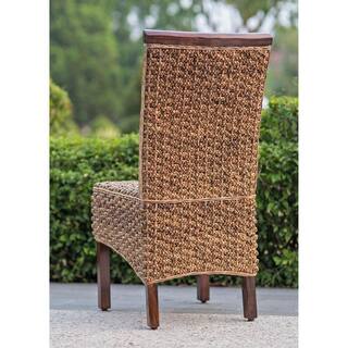 Bunga Hyacinth Weave Dining Chair with Mahogany Hardwood Frame SG-3310-1CH