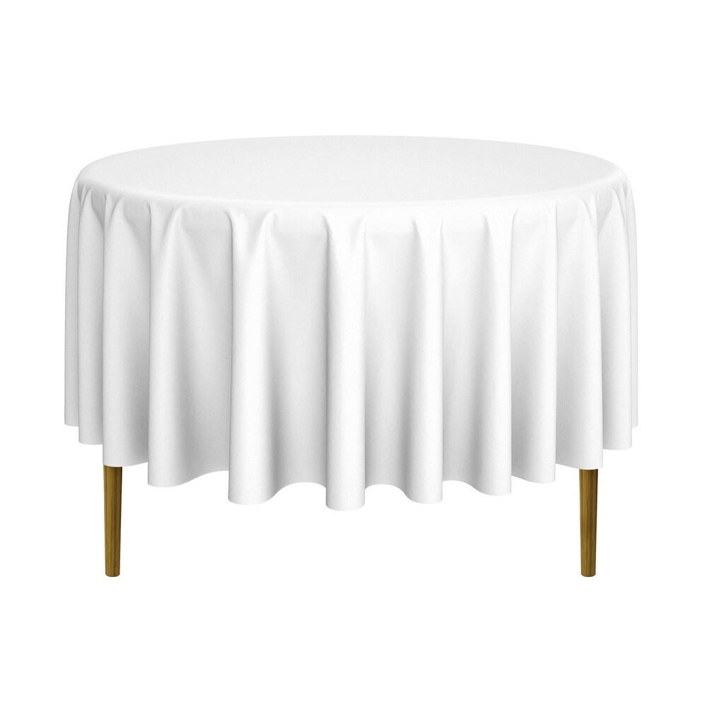 Round Banquet Polyester Fabric Tablecloth (90\