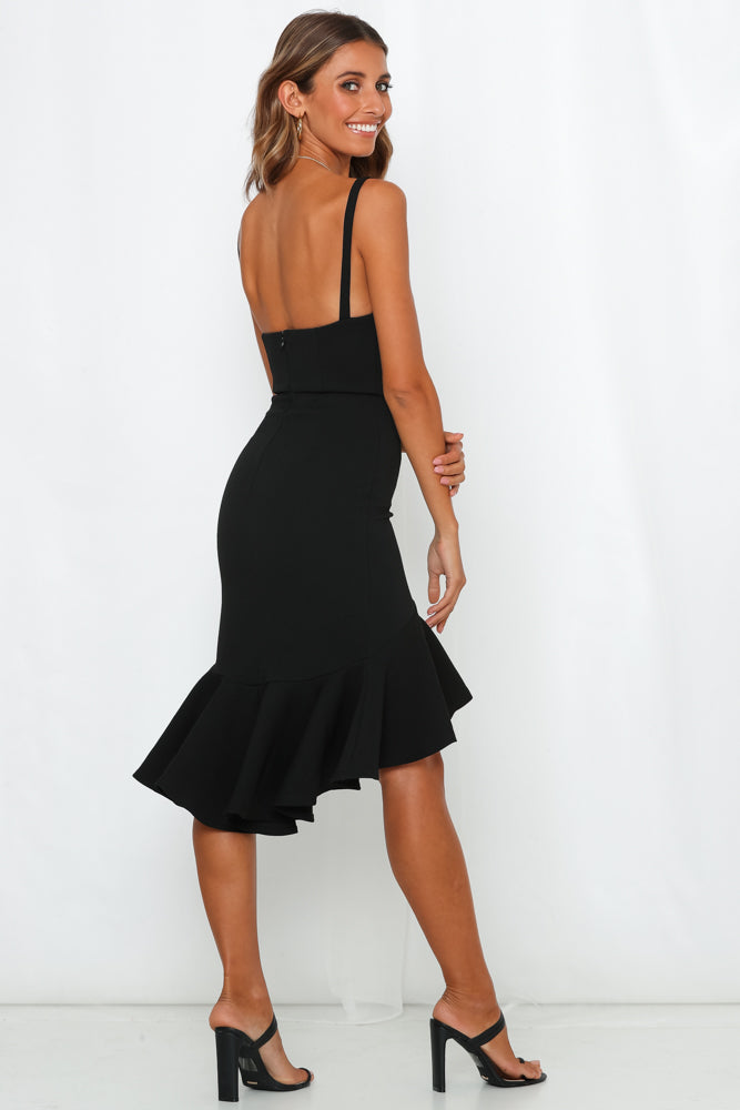 Hard To Be Cool Midi Dress Black