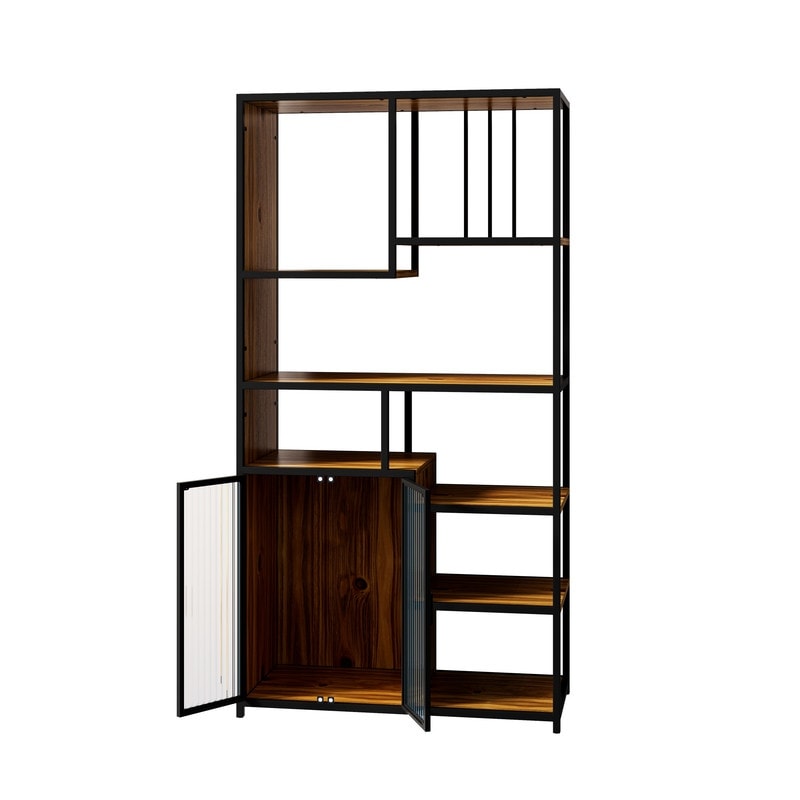 Multipurpose Bookshelf Storage Rack  with Enclosed Storage Cabinet(Combined Type)