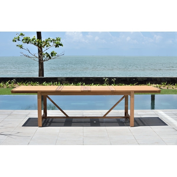 LifestyleGarden 9pc Teak Finish Outdoor Patio Dining Set