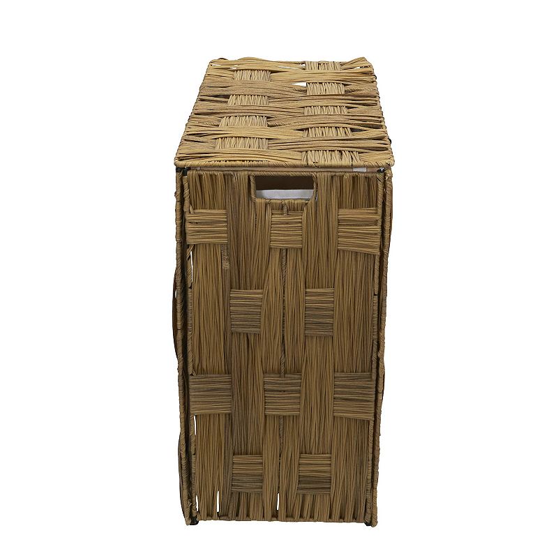 Household Essentials Resin Wicker Double Hamper