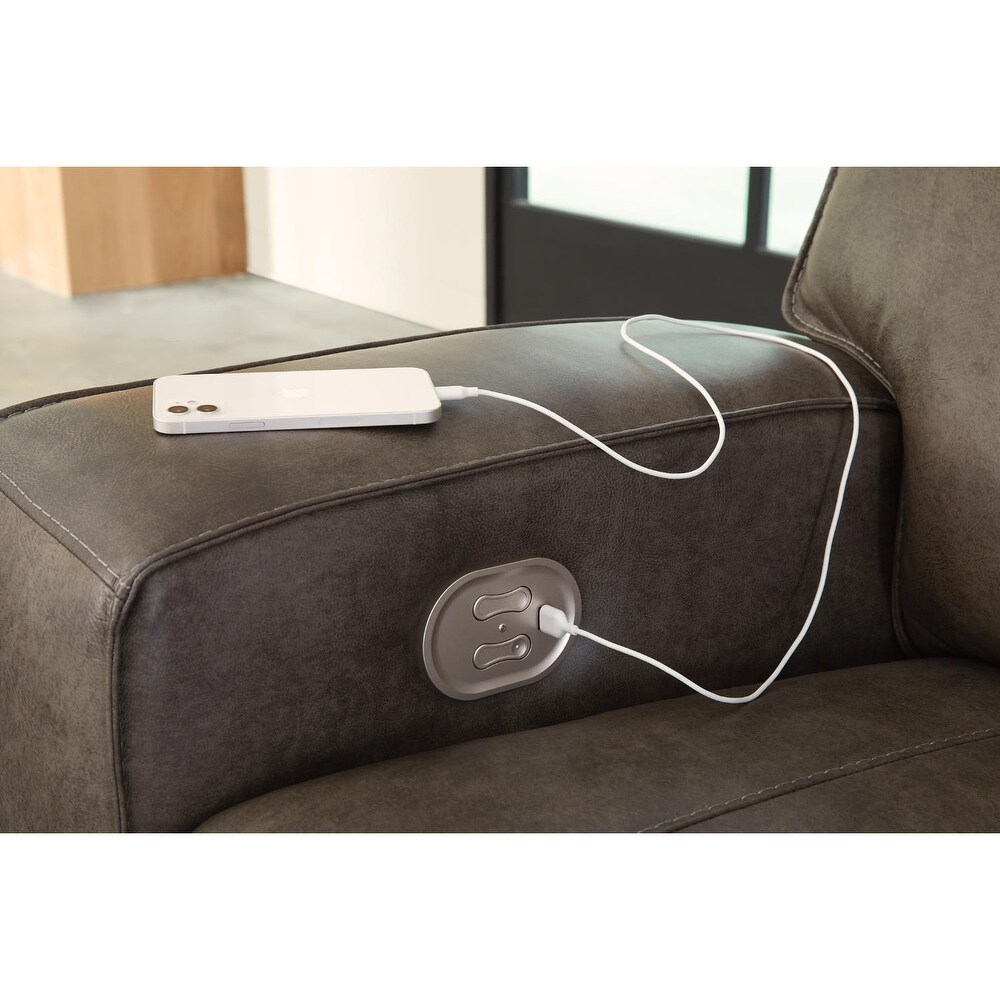 Signature Design by Ashley Game Plan Power Reclining Loveseat with USB Charging