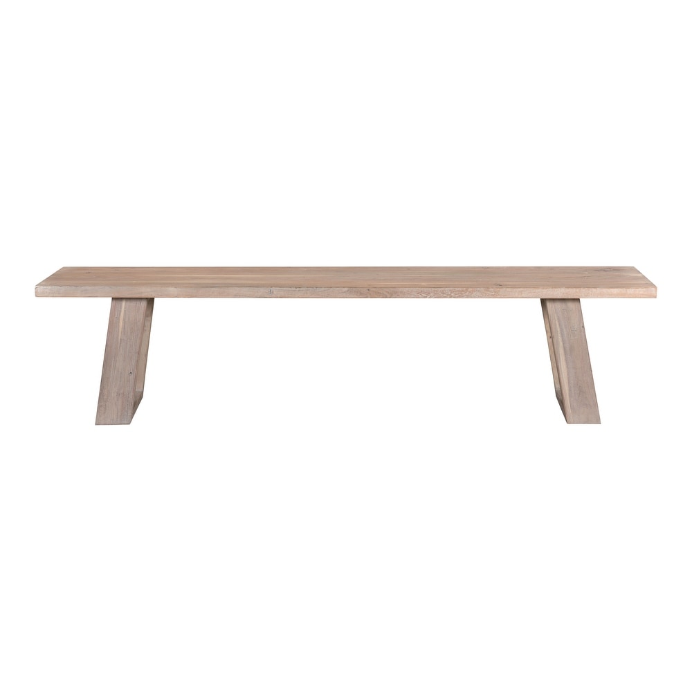 Aurelle Home Tina Modern Solid Acacia Wood Bench