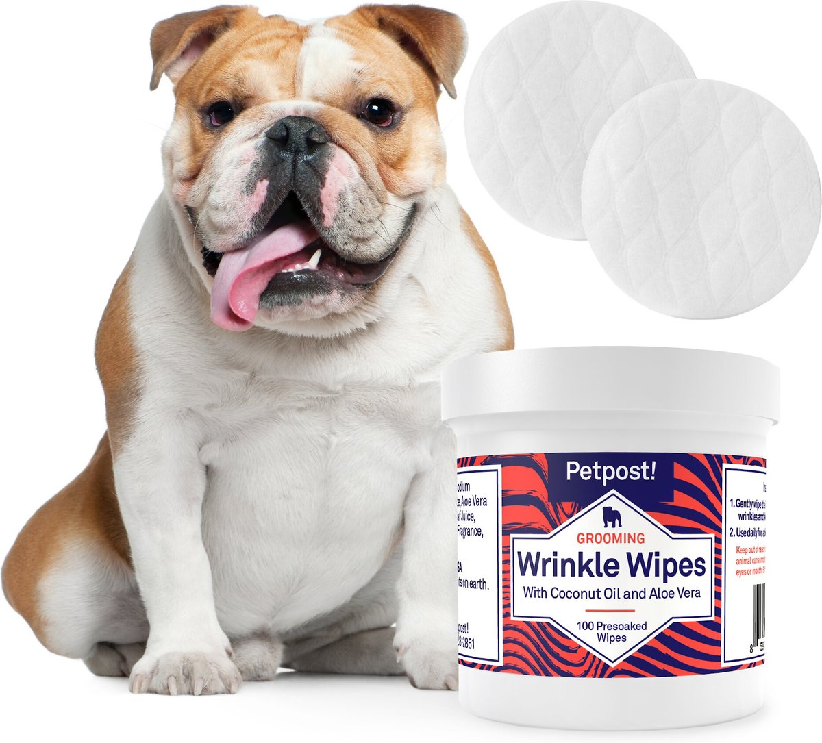 Petpost Bulldog Wrinkle Wipes