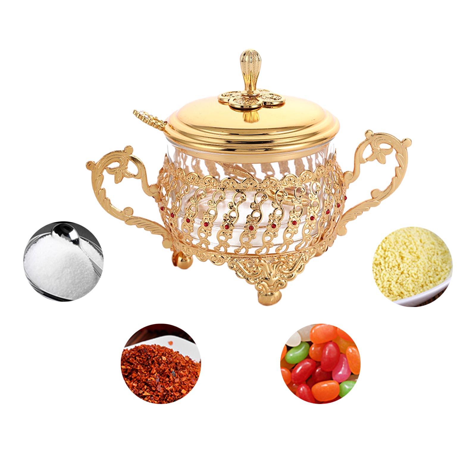 1 Set Spice Salt Pot - Sugar Bowl Sugar Bowl with Lid and Spoon for Seasoning Coffee Salt Kitchen