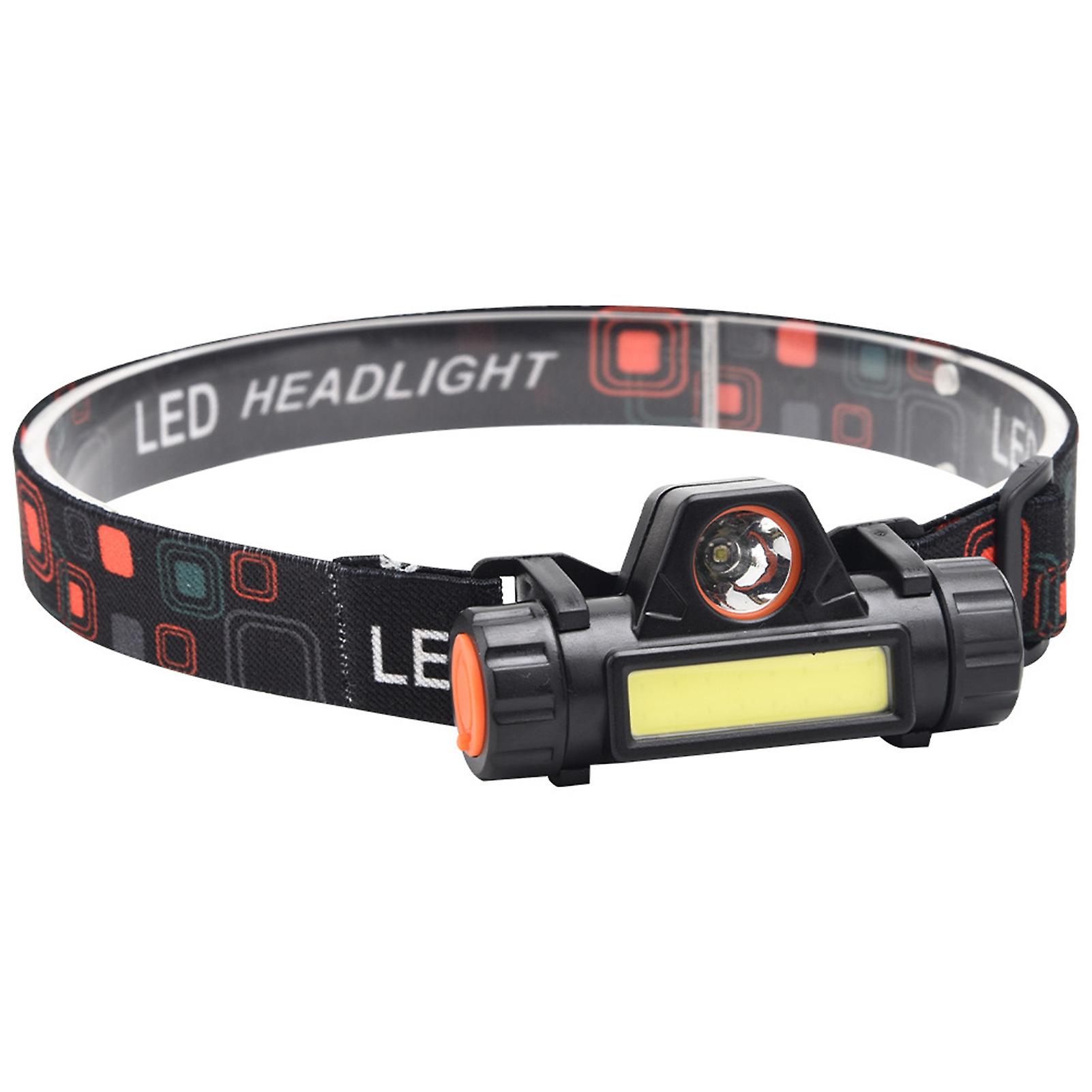 Multi-function Head Lamp Dual Light Source Side Magnet Lamp Strap Head-mounted Lighting Outdoor Camping Emergency Light