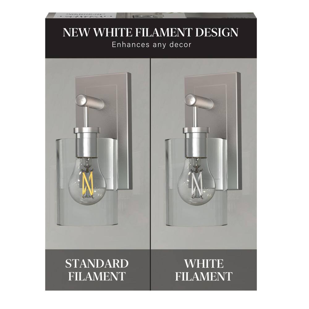 Feit Electric 60-Watt Equivalent A15 Dimmable White Filament CEC Clear Glass LED Ceiling Fan Light Bulb True White 3500K (2-Pack) A1560935CAWFILHDRP2