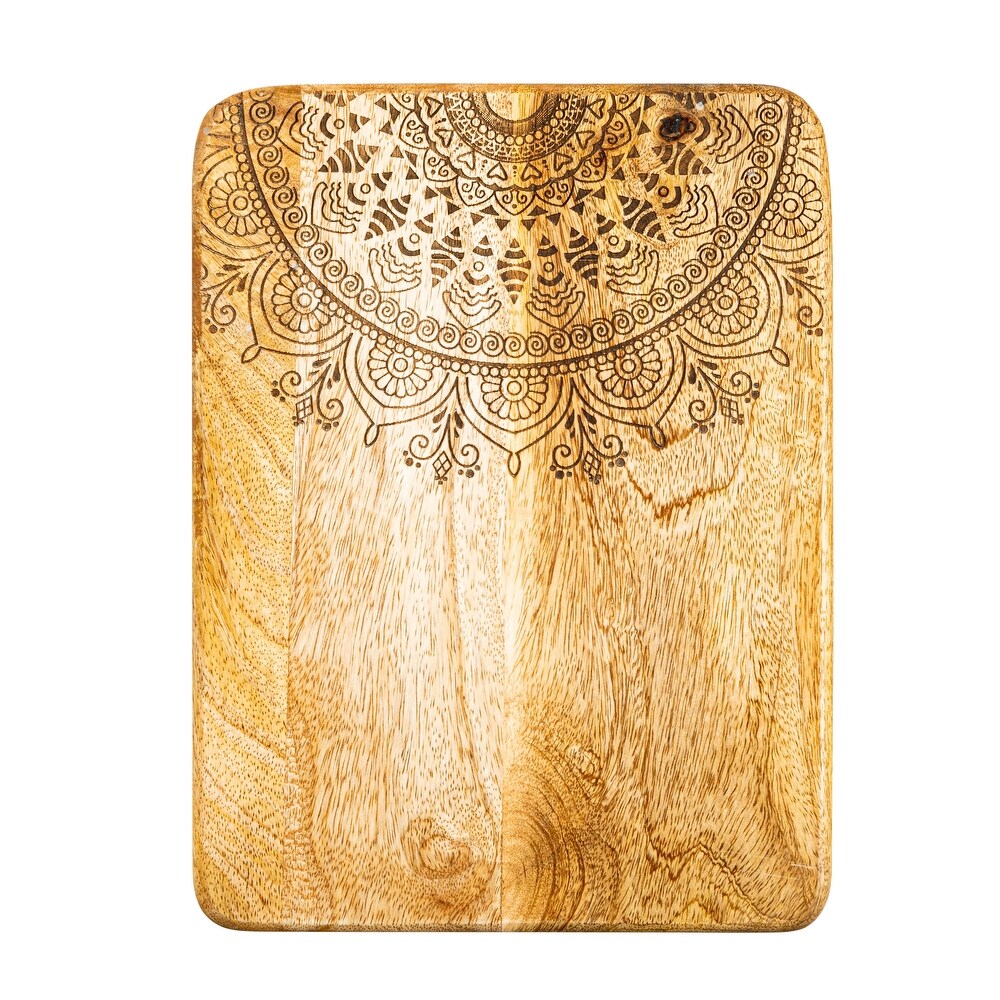 Wood Cutting or Charcuterie Board with Laser cut Design   11.5\