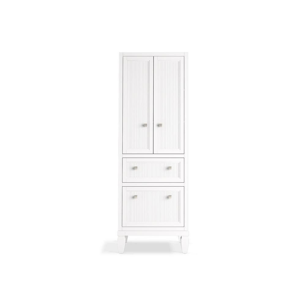 KOHLER Hearthaven 24 in. W Linen Cabinet in White K-33540-ASB-0