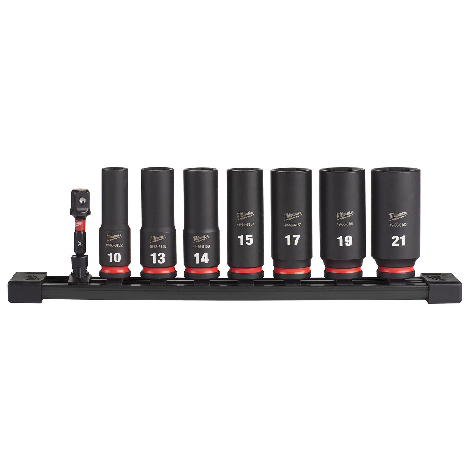 MW 3/8 in. drive Metric 6 Point Socket Set 8 pc