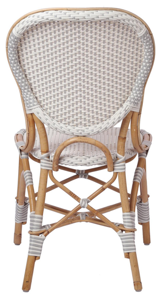 Sofiya Bistro Chair  White/ Gray  (Set Of 2)   Tropical   Dining Chairs   by Virgil Stanis Design  Houzz