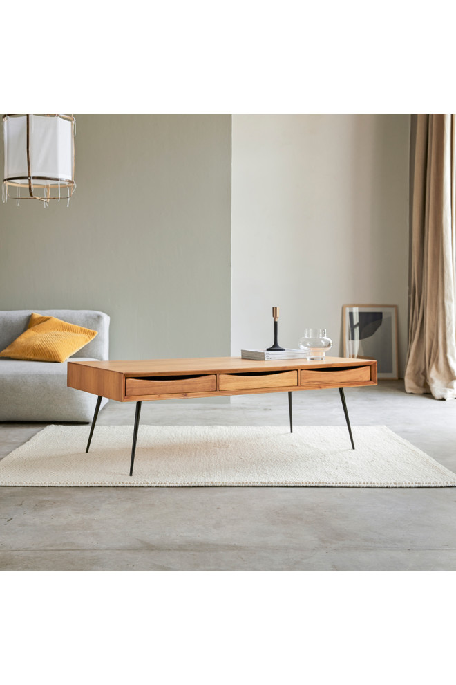 Teak Modern Coffee Table  Tikamoon Simen   Midcentury   Coffee Tables   by Oroa   Distinctive Furniture  Houzz