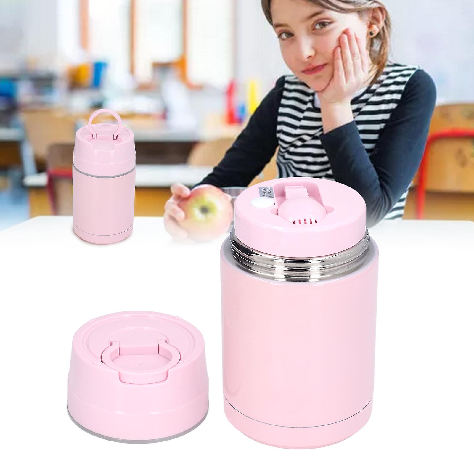 Insulated Food Container， 304 Stainless Steel Portable Insulation Lunch Box Leakproof Prevent Slipping Portable Stew Beaker [pink]