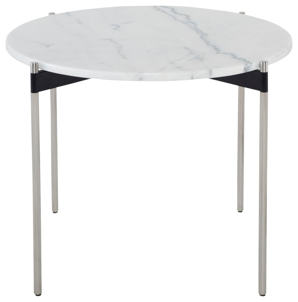 Nuevo Furniture Pixie Side Table  Silver Base   Midcentury   Side Tables And End Tables   by Unlimited Furniture Group  Houzz