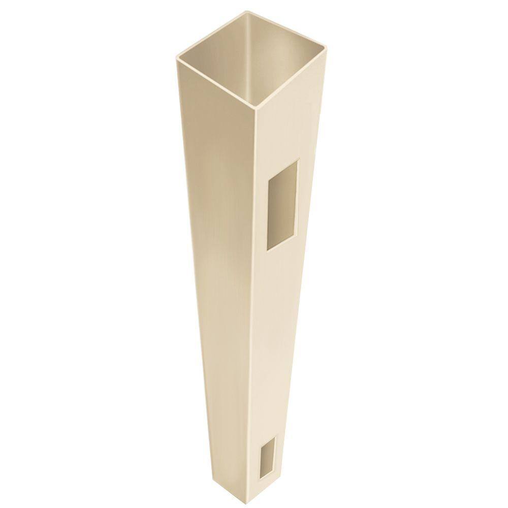 Barrette Outdoor Living 5 in. x 5 in. x 7 ft. Sand Vinyl Fence EndGate Post (B) 73011762