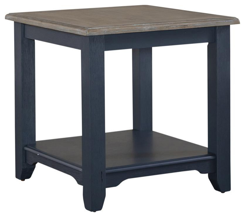 End Table  Navy Transitional Multi   Contemporary   Accent Chests And Cabinets   by BisonOffice  Houzz