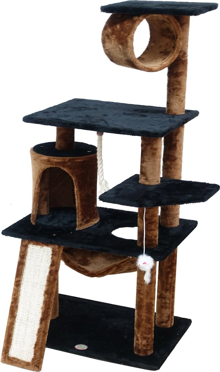 Go Pet Club 53-in Faux Fur Cat Tree and Condo