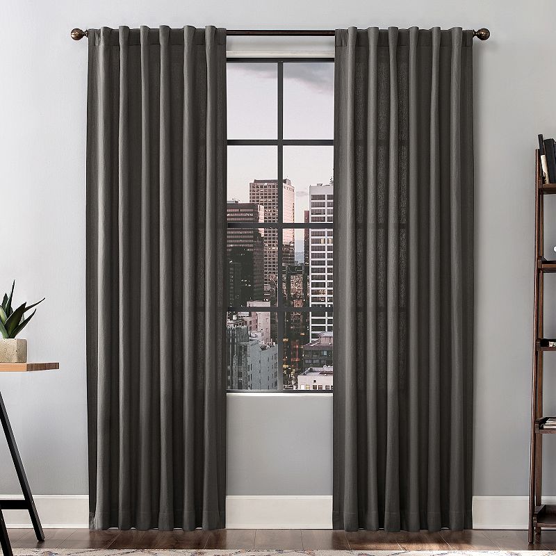 Scott Living Renato Linen Blend Semi-Sheer Back Tab 1-panel Window Curtain