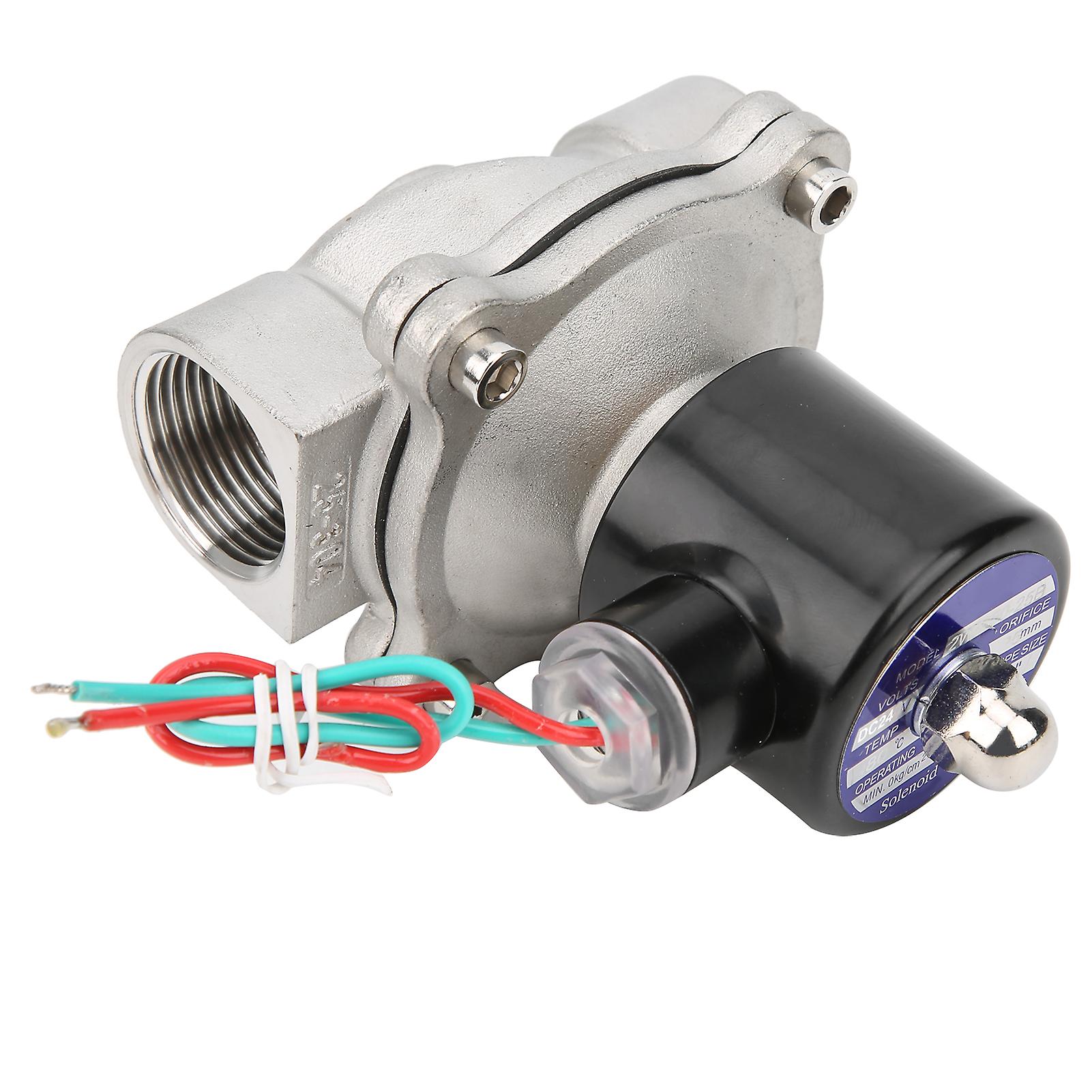 G1in Stainless Steel Normally Closed Solenoid Valve Directacting Water Air Clicket 2w25025bdc24v