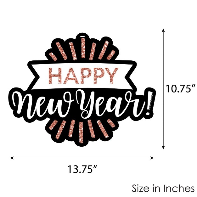 Big Dot Of Happiness Rose Gold Happy New Year Hanging Porch New Years Eve Party Outdoor Decorations Front Door Decor 1 Piece Sign