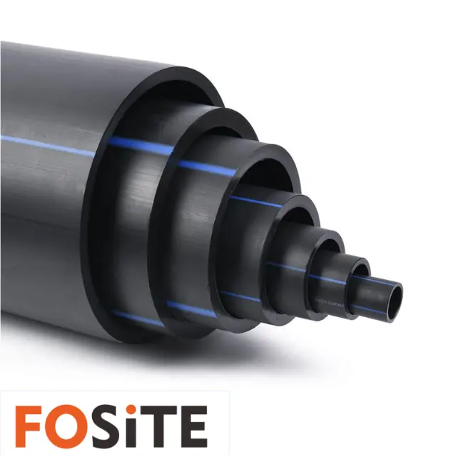 FOSITE Manufacturer Water Supply Plastic Water Pipe Black HDPE price