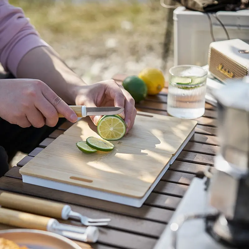 Outdoor cutting board set Japanese chopping board picnic tools multi function other camping   hiking products knife set