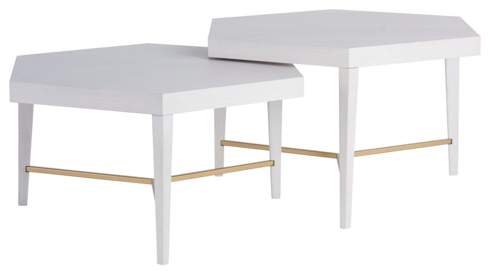 Miranda Kerr by Universal Furniture Sydney Bunching Wood Coffee Tables  White   Contemporary   Coffee Tables   by Universal Furniture Company  Houzz