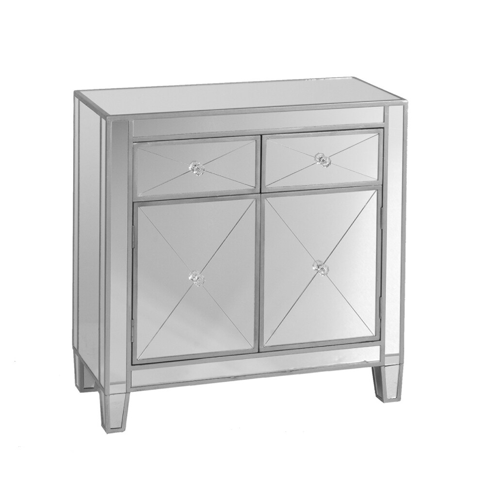 SEI Furniture Dalton 2 Door Mirrored Accent Cabinet