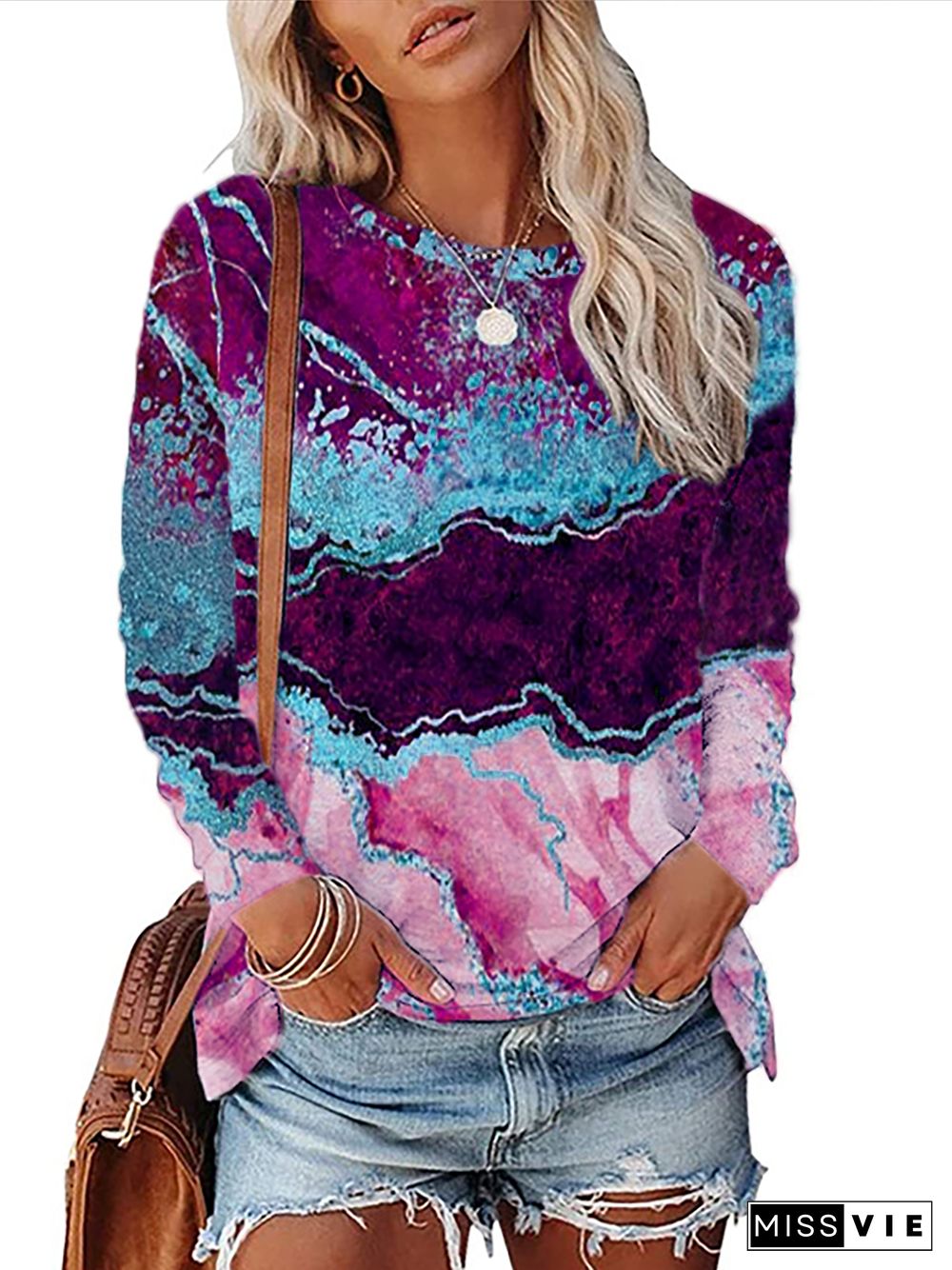 Plus size Casual Printed T-shirt