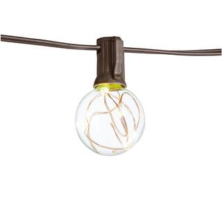 Hampton Bay OutdoorIndoor 12 ft. Plug-In LED G40 Copper Fairy String Light (3-Pack) NXT-SL9507(3pk)