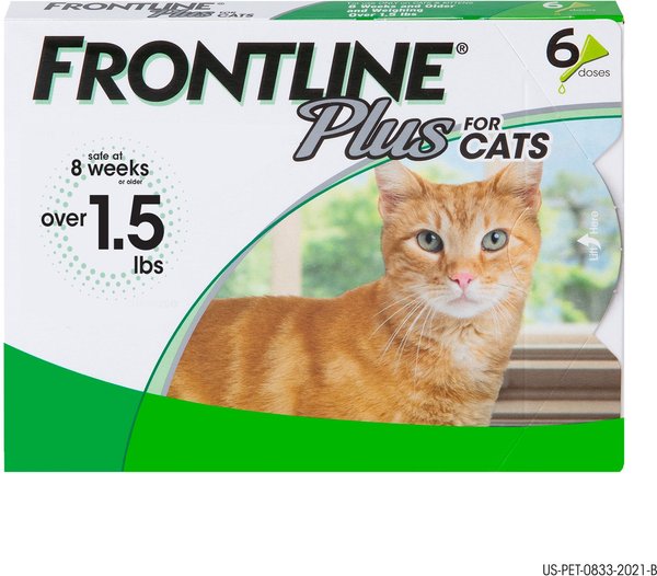 Frontline Plus Flea and Tick Spot Treatment for Cats， over 1.5 lbs