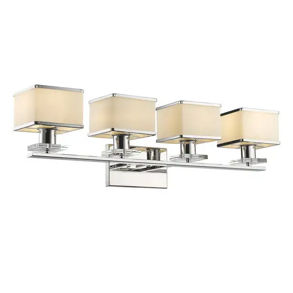 Contemporary 4-light Chrome Bath/Vanity Fixture