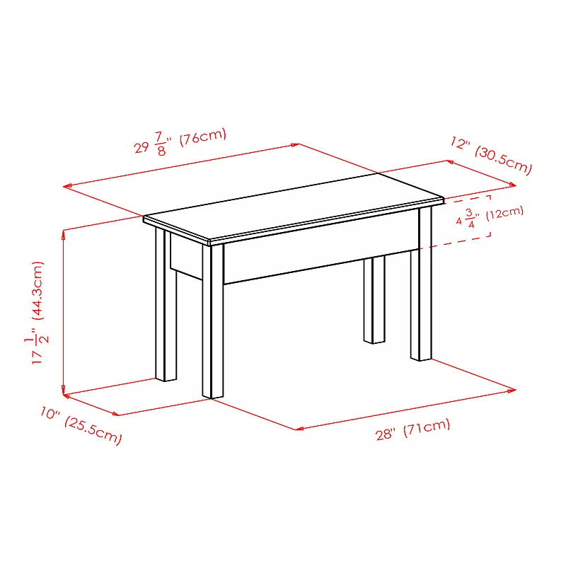 Winsome Emmett Desk and Bench 2-piece Set