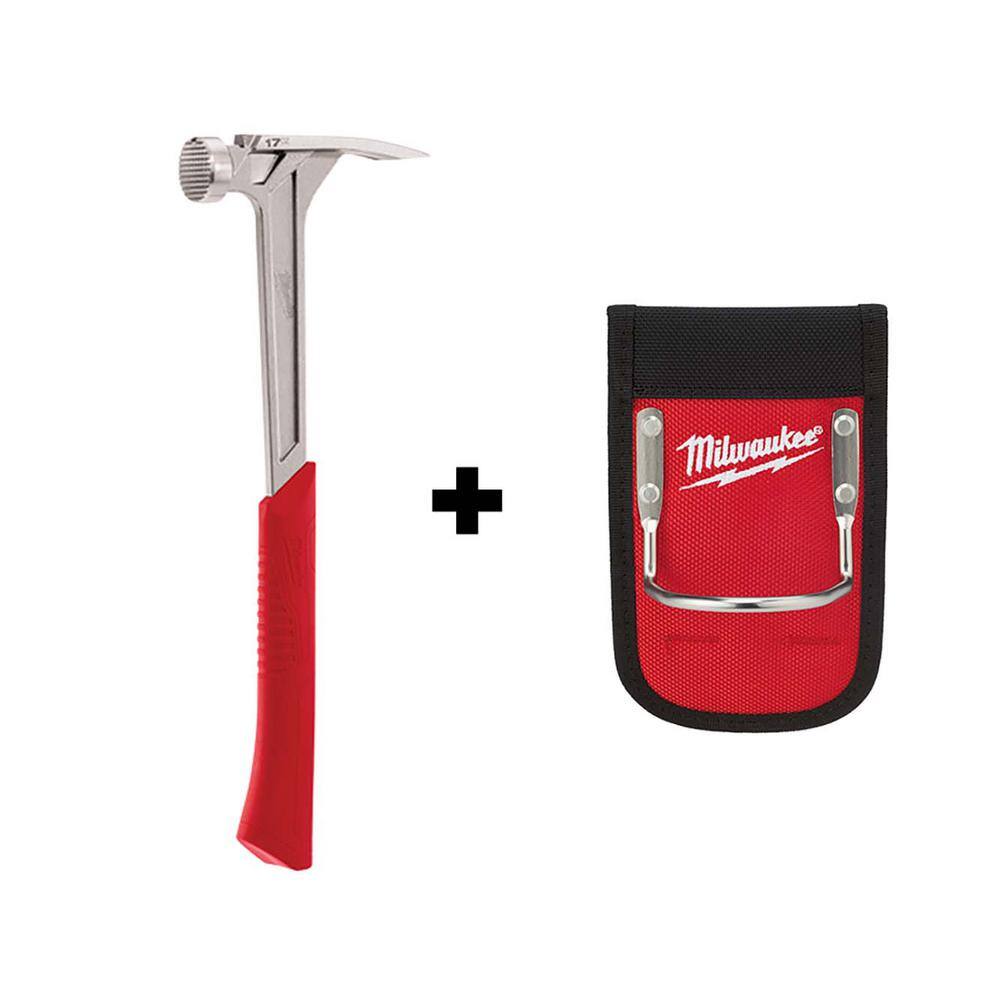 MW 17 oz. Milled Face Framing Hammer with Hammer Loop 48-22-9016-48-22-8149