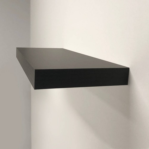 Floating Shelf Wall Mounted Hidden Brackets Espresso Inplace