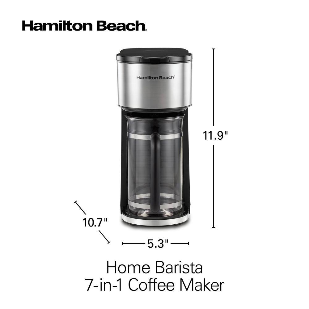 Hamilton Beach Home Barista 6-Cup Black 7-in-1 Coffee Maker 46251