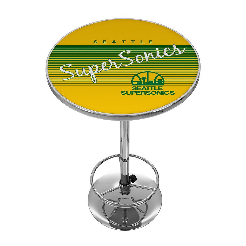 Seattle Super Sonics Hardwood Classics Chrome Pub Table