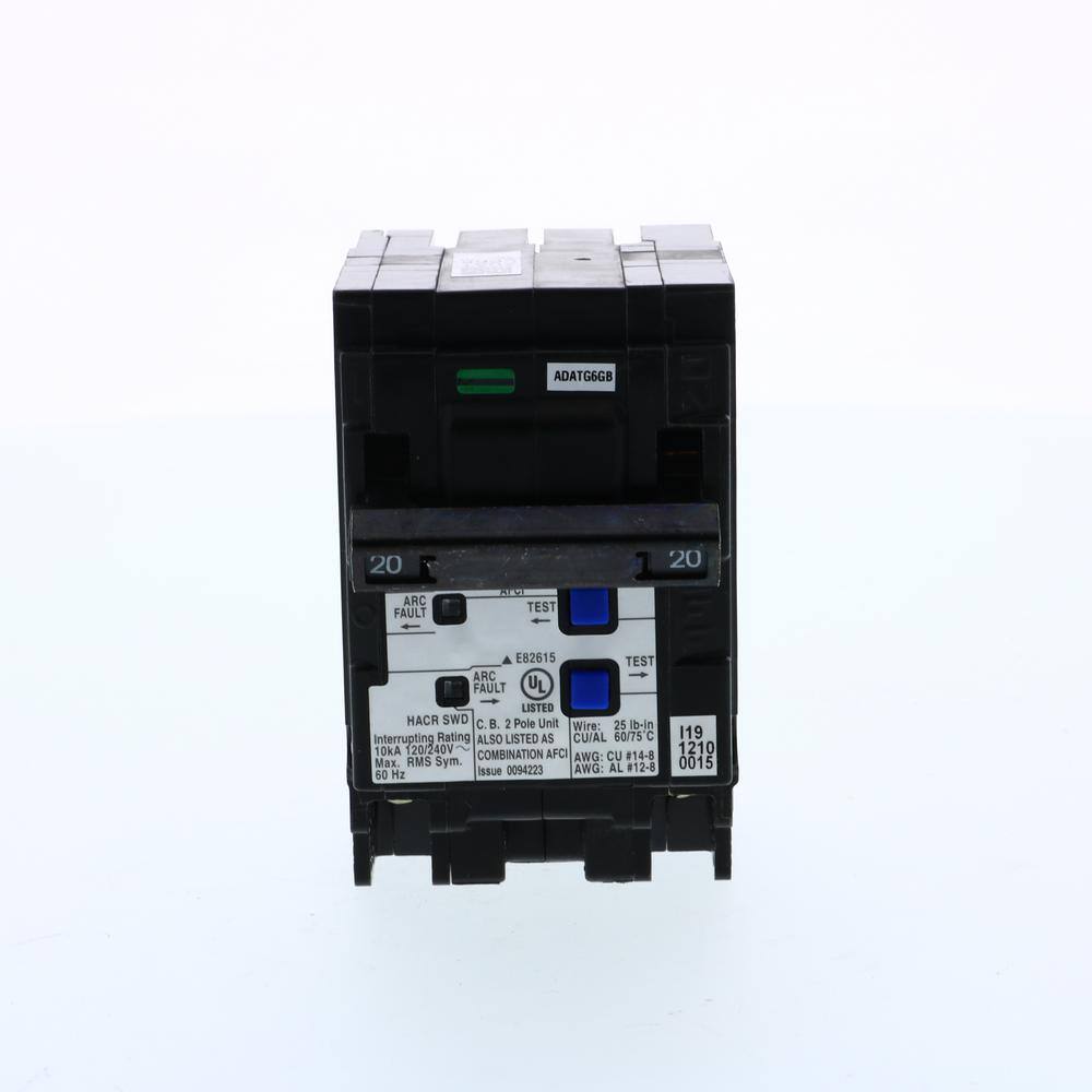 Siemens 20 Amp 2-Pole Combination Type AFCI Plug-On Neutral Circuit breaker Q220AFCNP